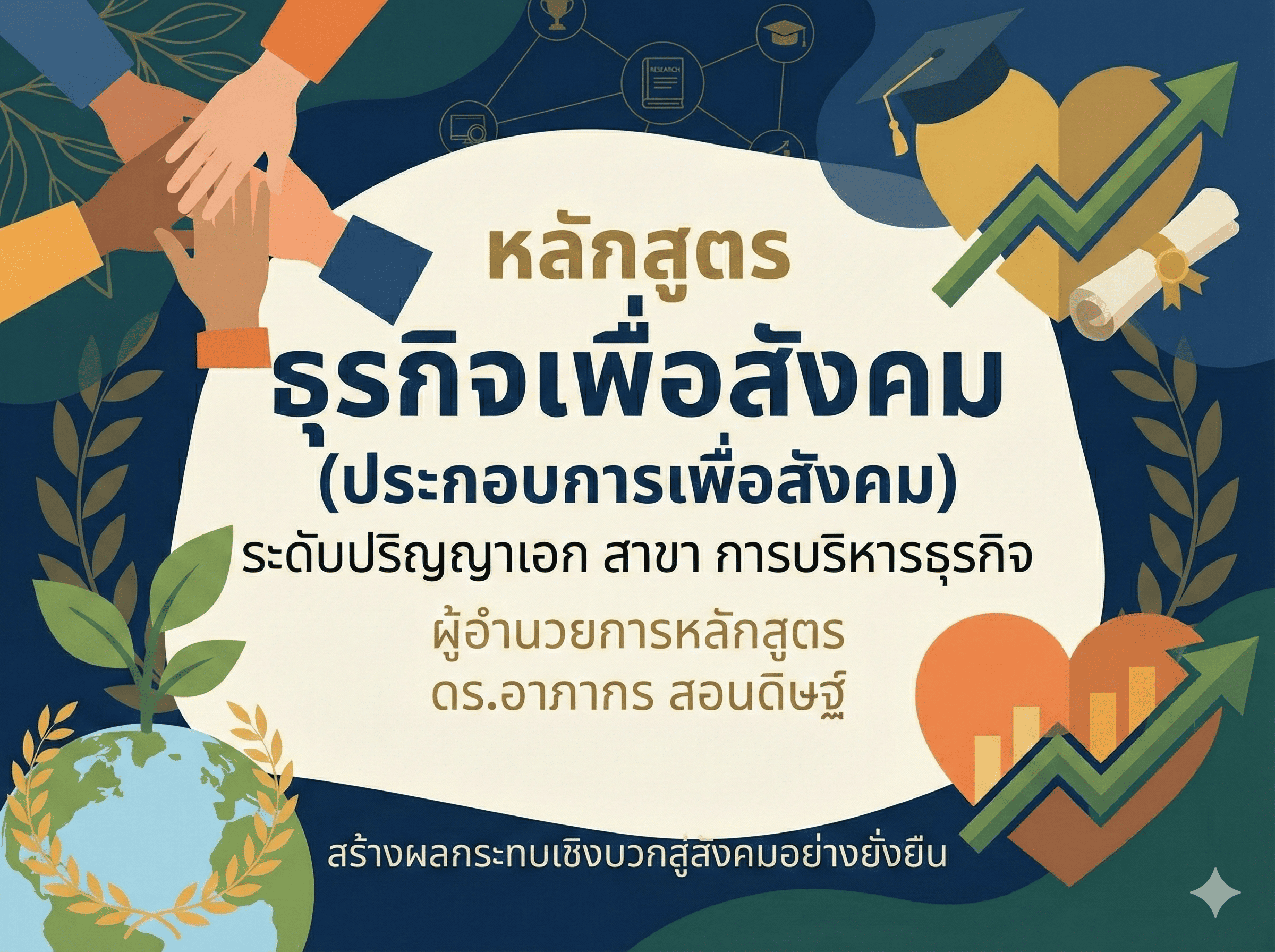 หลักสูตร ธุรกิจเพื่อสังคม (ประกอบการเพื่อสังคม) ระดับปริญญาเอก