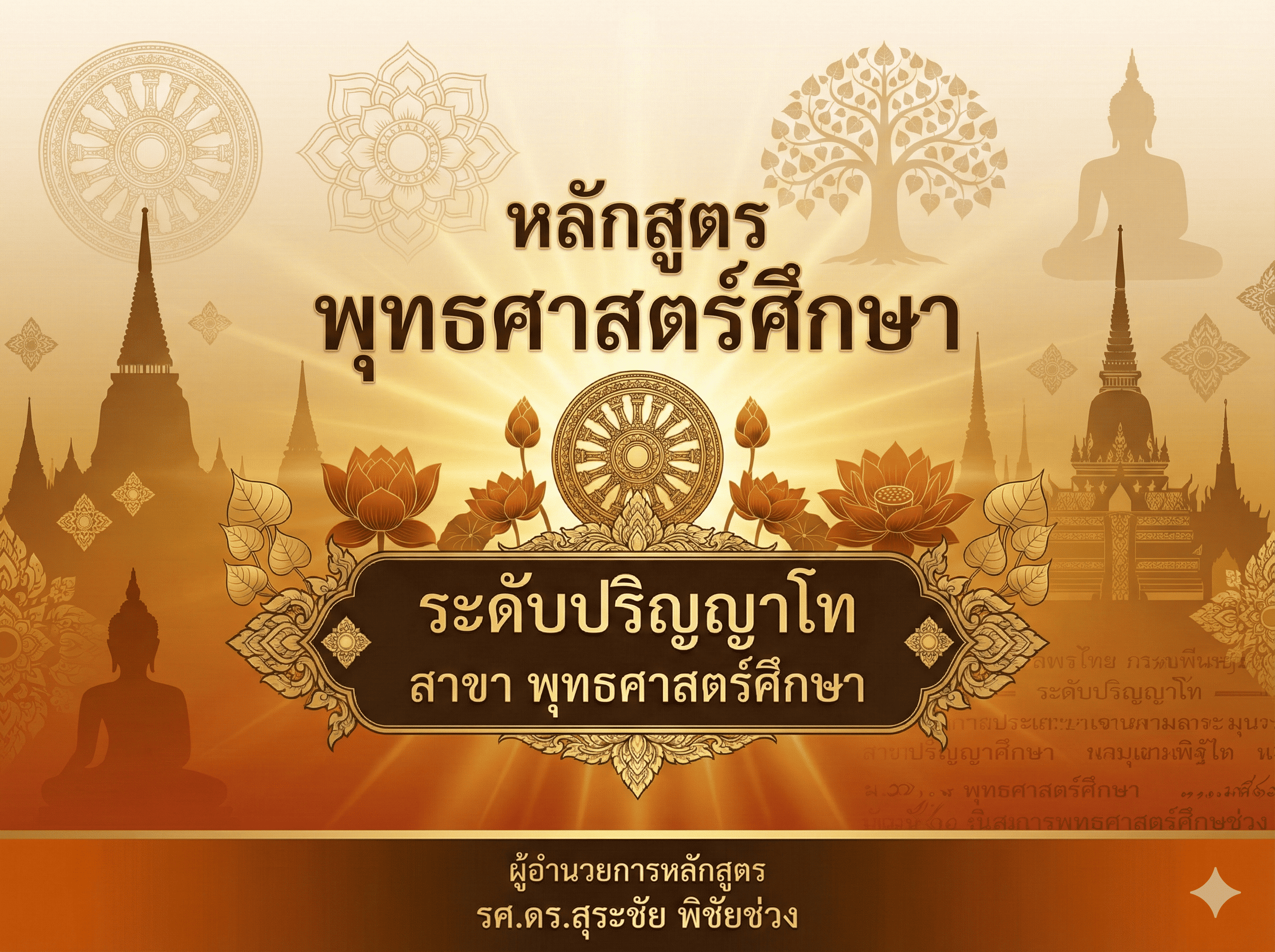 หลักสูตร พุทธศาสตร์ศึกษา ระดับ ปริญญาโท