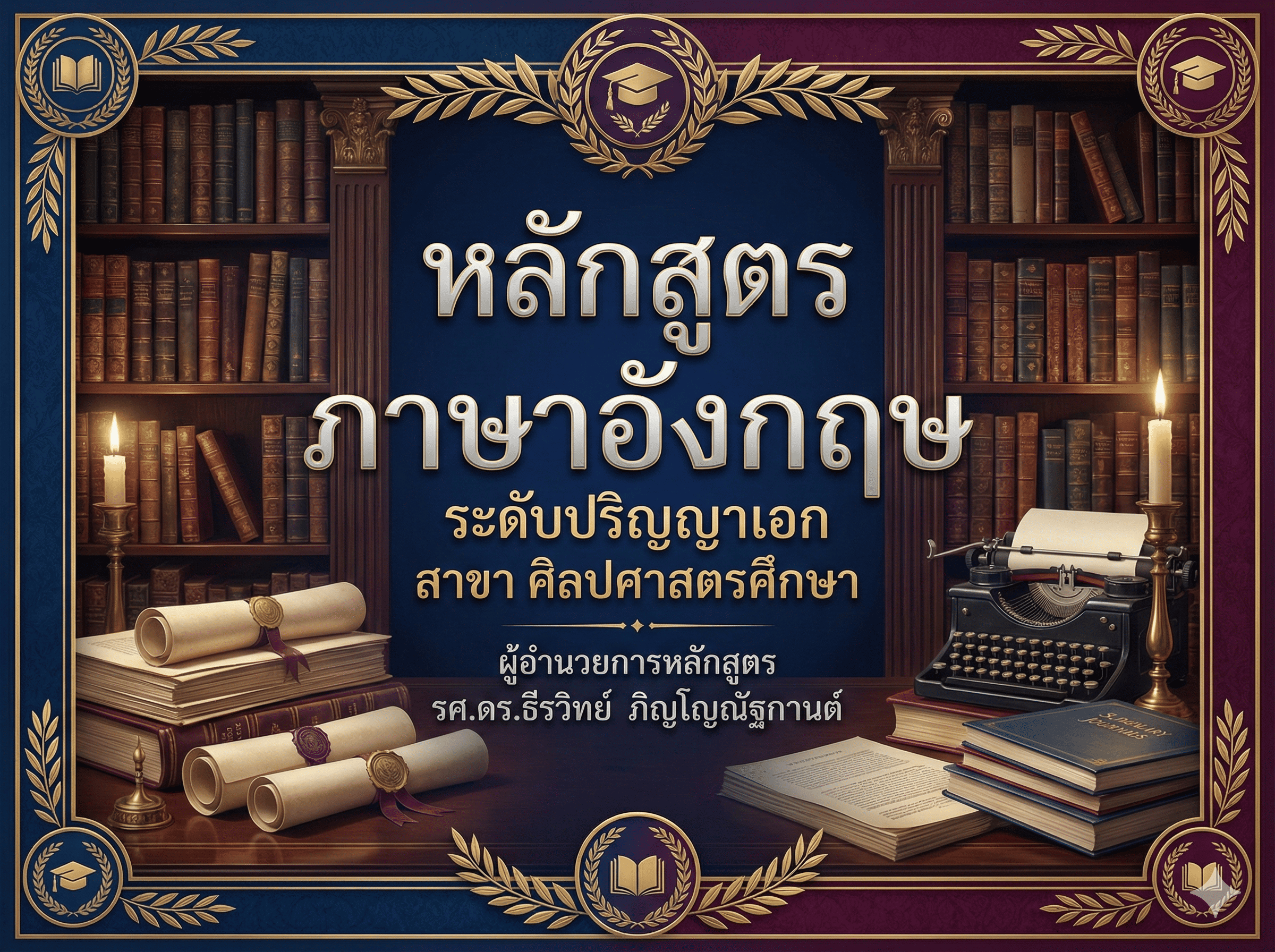 หลักสูตร ภาษาอังกฤษ ระดับปริญญาเอก