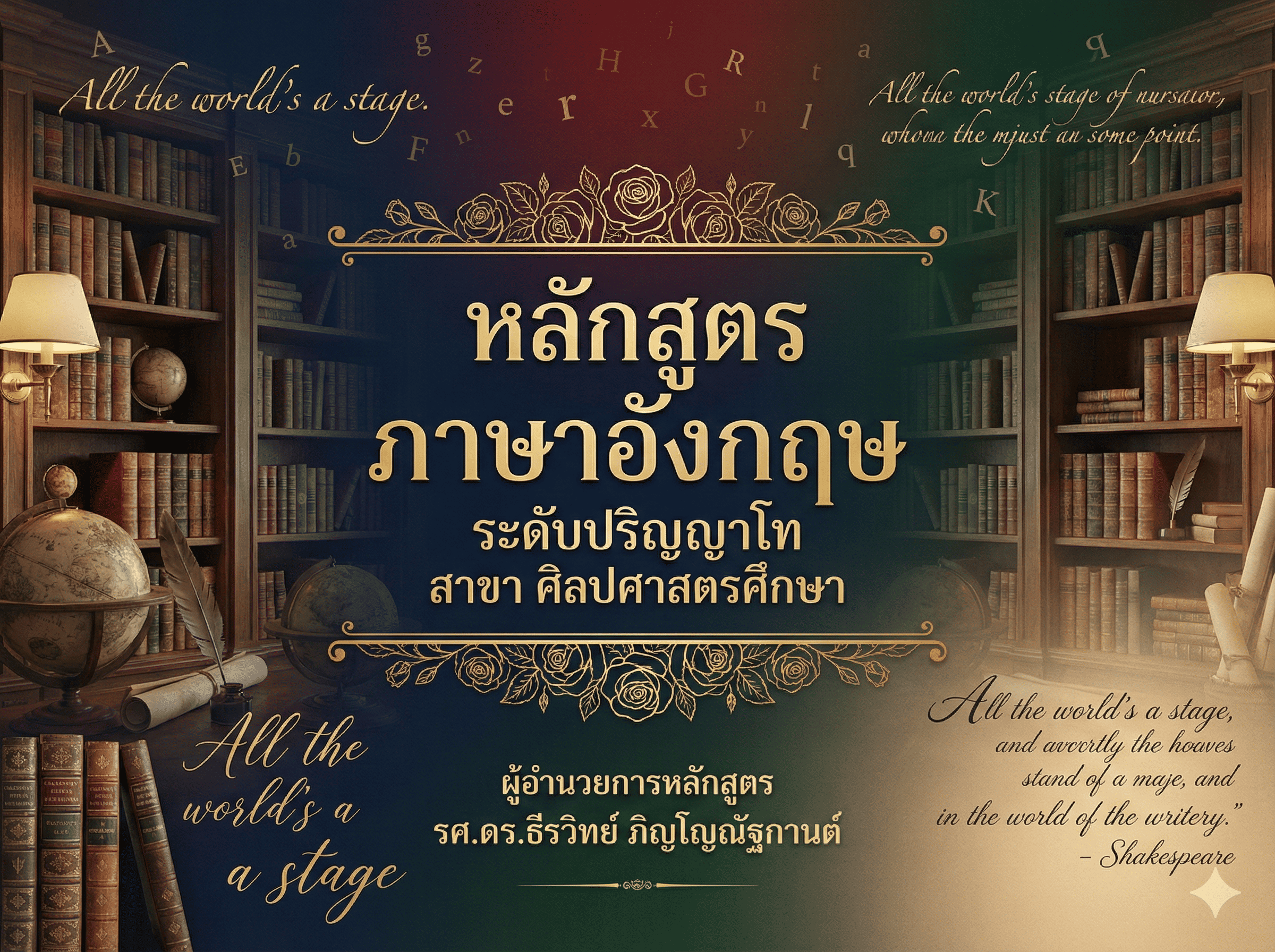 หลักสูตร ภาษาอังกฤษ ระดับปริญญาโท