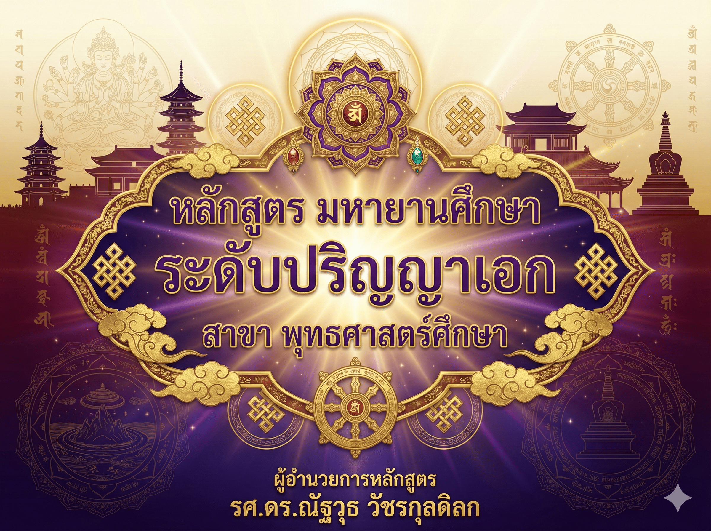 หลักสูตร มหายานศึกษา ระดับ ปริญญาเอก