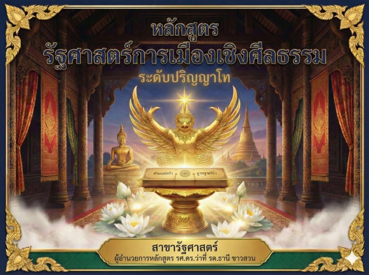 หลักสูตร รัฐศาสตร์การเมืองเชิงศีลธรรม ระดับ ปริญญาโท
